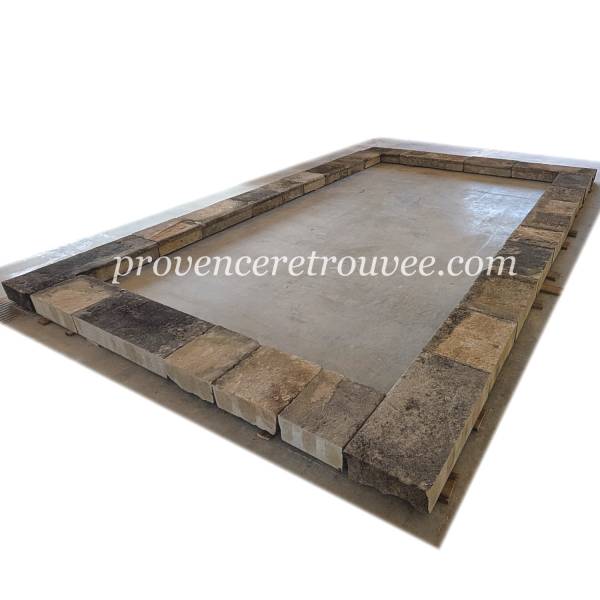 Lot bordure de bassin en pierre baa3438